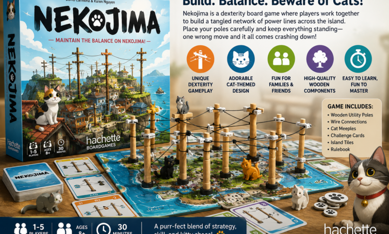 hachette book group nekojima board / card game
